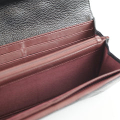Chanel Long Wallet Black Caviar