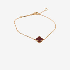 Van Cleef & Arpels Sweet Alhambra Carnelian Bracelet