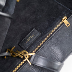 Saint Laurent Le 5 A 7 Bea Leather Tote Black