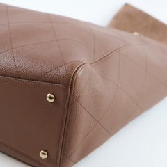 Chanel Brown Maxi Shopping Bag Brown
