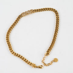 Dior Gold Tone Crystal Choker Necklace