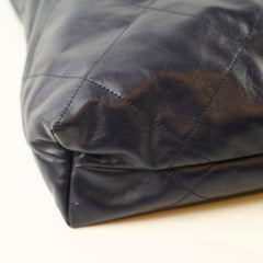 Chanel 22 Large Navy Lambskin Microchip