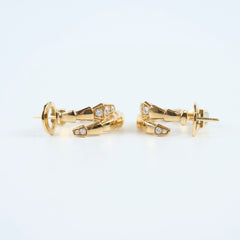 Bulgari Serpenti Yellow Gold Diamond Earrings
