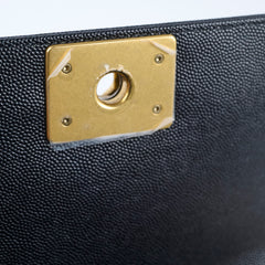 Chanel Small Boy Bag Black Caviar GHW (microchip) Leather Lined
