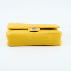 Chanel Medium Classic Flap Yellow Caviar Chevron 23 series