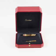 Cartier Love Classic Yellow Gold Size 17 Bracelet