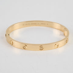 Cartier Love Classic Yellow Gold Size 17 Bracelet