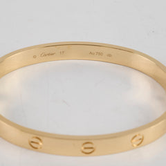 Cartier Love Classic Yellow Gold Size 17 Bracelet