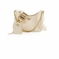 Prada Re-Edition 2005 Saffiano Leather Crossbody Ivory
