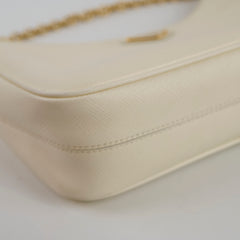 Prada Re-Edition 2005 Saffiano Leather Crossbody Ivory
