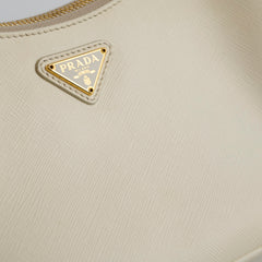 Prada Re-Edition 2005 Saffiano Leather Crossbody Ivory