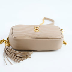 Saint Laurent Mini Lou Bag Beige