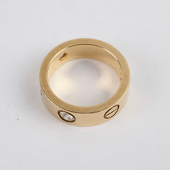 Cartier Love Ring 3 Diamonds Yellow Gold Size 49