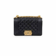 Chanel Small Boy Caviar Bag Black