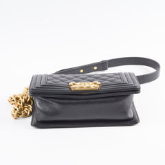 Chanel Small Boy Caviar Bag Black