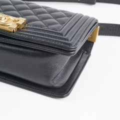 Chanel Small Boy Caviar Bag Black