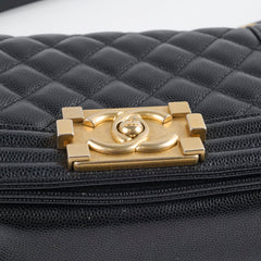 Chanel Small Boy Caviar Bag Black