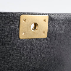 Chanel Small Boy Caviar Bag Black