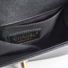 Chanel Small Boy Caviar Bag Black