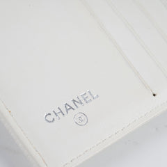 Chanel Bifold Compact Wallet Caviar White