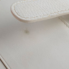 Chanel Bifold Compact Wallet Caviar White