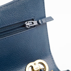Chanel Wallet On Chain WOC Patent Navy (Snap Button)