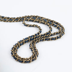 Chanel Wallet On Chain WOC Patent Navy (Snap Button)