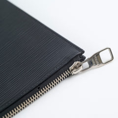 Louis Vuitton A4 Zip Folder Epi Leather Black