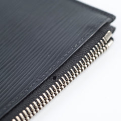 Louis Vuitton A4 Zip Folder Epi Leather Black
