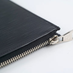 Louis Vuitton A4 Zip Folder Epi Leather Black