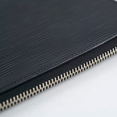 Louis Vuitton A4 Zip Folder Epi Leather Black