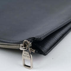Louis Vuitton A4 Zip Folder Epi Leather Black