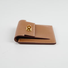Kelly Pocket Slim Wallet Epsom Gold - Stamp U (2022)