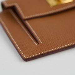 Kelly Pocket Slim Wallet Epsom Gold - Stamp U (2022)