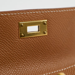 Kelly Pocket Slim Wallet Epsom Gold - Stamp U (2022)