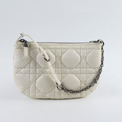 Dior Caro Half Moon Pouch Off White