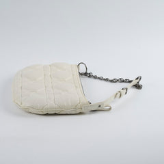 Dior Caro Half Moon Pouch Off White