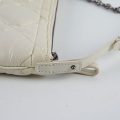 Dior Caro Half Moon Pouch Off White