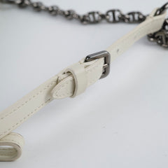 Dior Caro Half Moon Pouch Off White