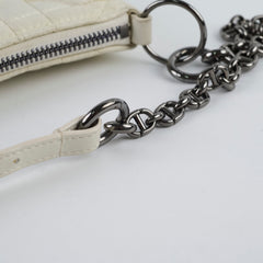 Dior Caro Half Moon Pouch Off White