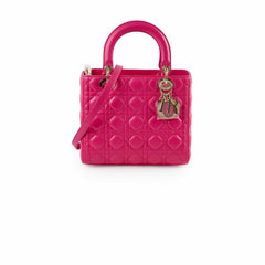 Dior Lady Dior Medium Lambskin Fuchsia Pink
