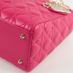 Dior Lady Dior Medium Lambskin Fuchsia Pink