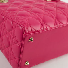 Dior Lady Dior Medium Lambskin Fuchsia Pink