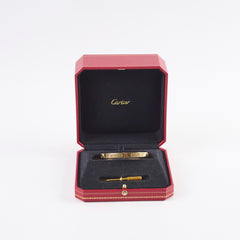 Cartier Love Bracelet Classic Model Yellow Gold Size 17
