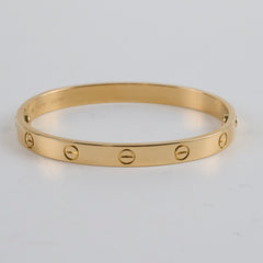 Cartier Love Bracelet Classic Model Yellow Gold Size 17