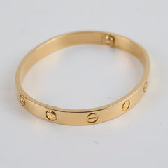 Cartier Love Bracelet Classic Model Yellow Gold Size 17