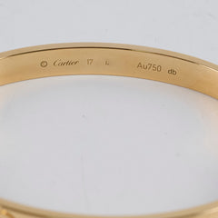 Cartier Love Bracelet Classic Model Yellow Gold Size 17