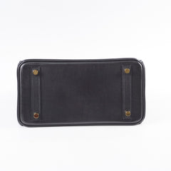 Hermes Birkin 25 Tadelakt Black D Stamp