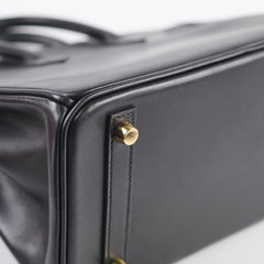Hermes Birkin 25 Tadelakt Black D Stamp