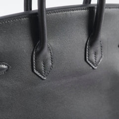 Hermes Birkin 25 Tadelakt Black D Stamp